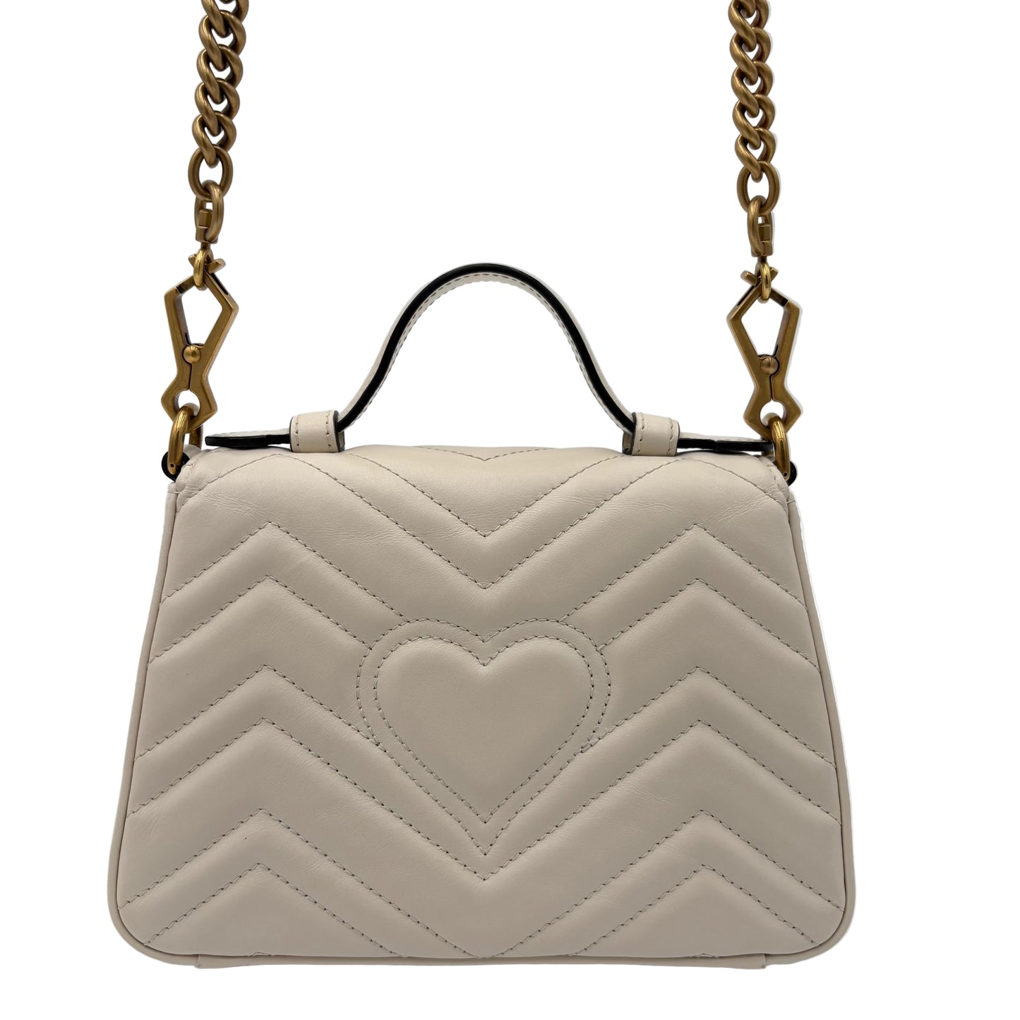 MIB Gucci GG Marmont mini top handle bag Ivory