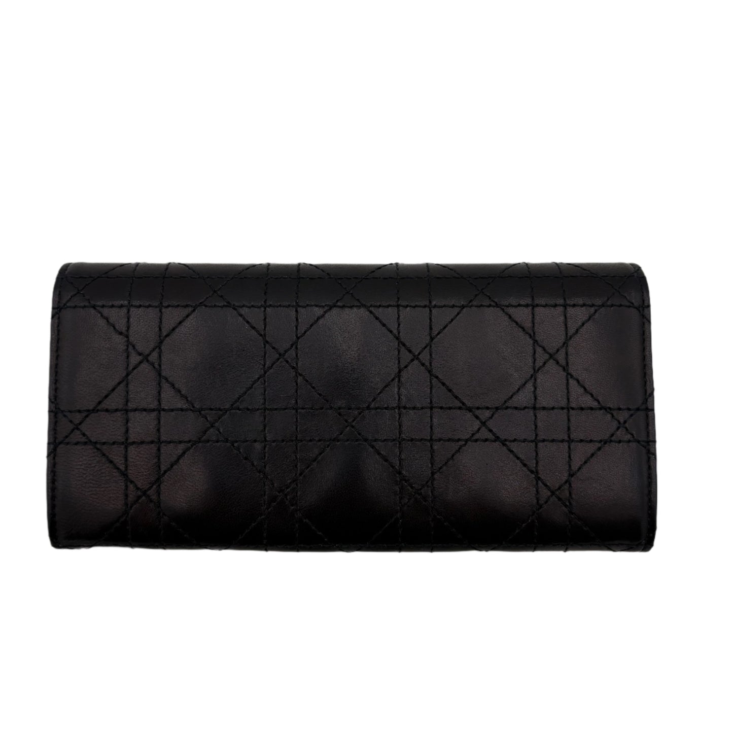 Dior Quilted Long Wallet-Black