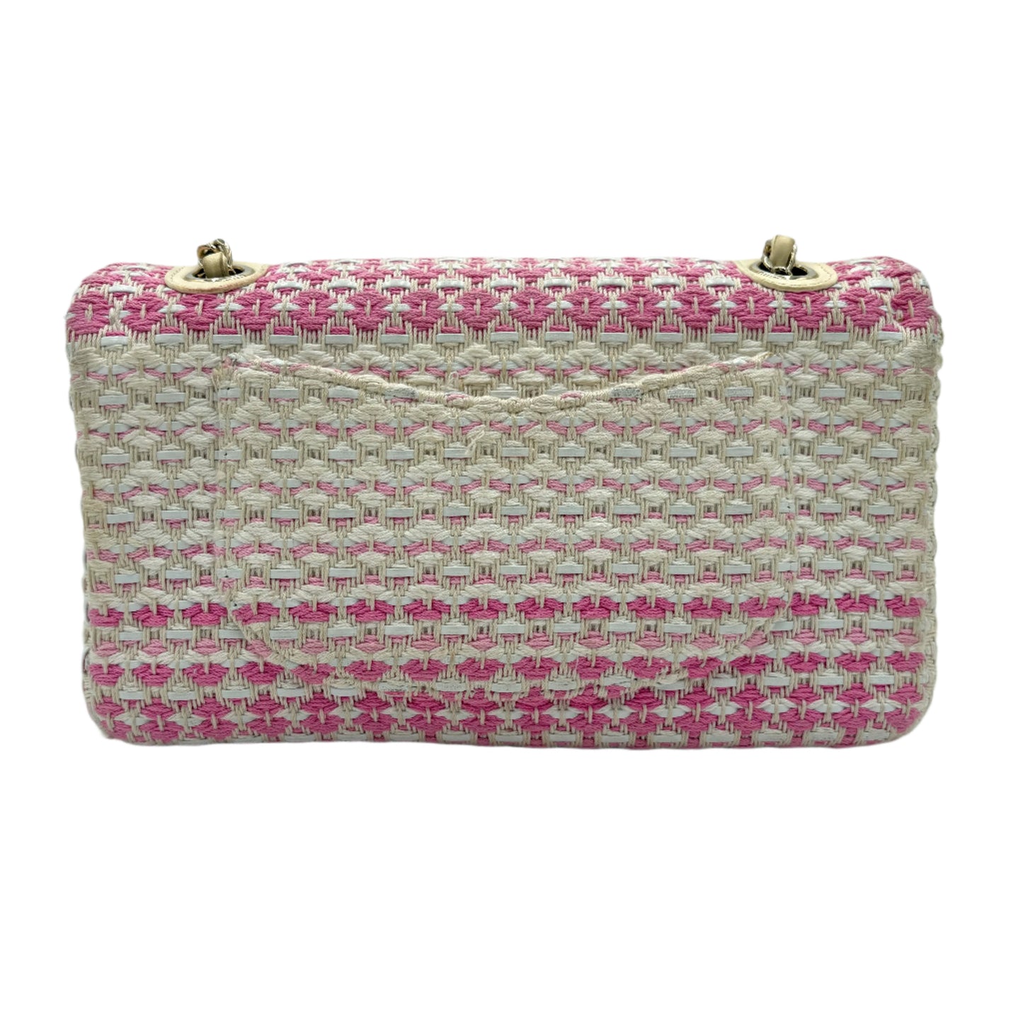 2019 Chanel Pink Tweed Single Flap Bag