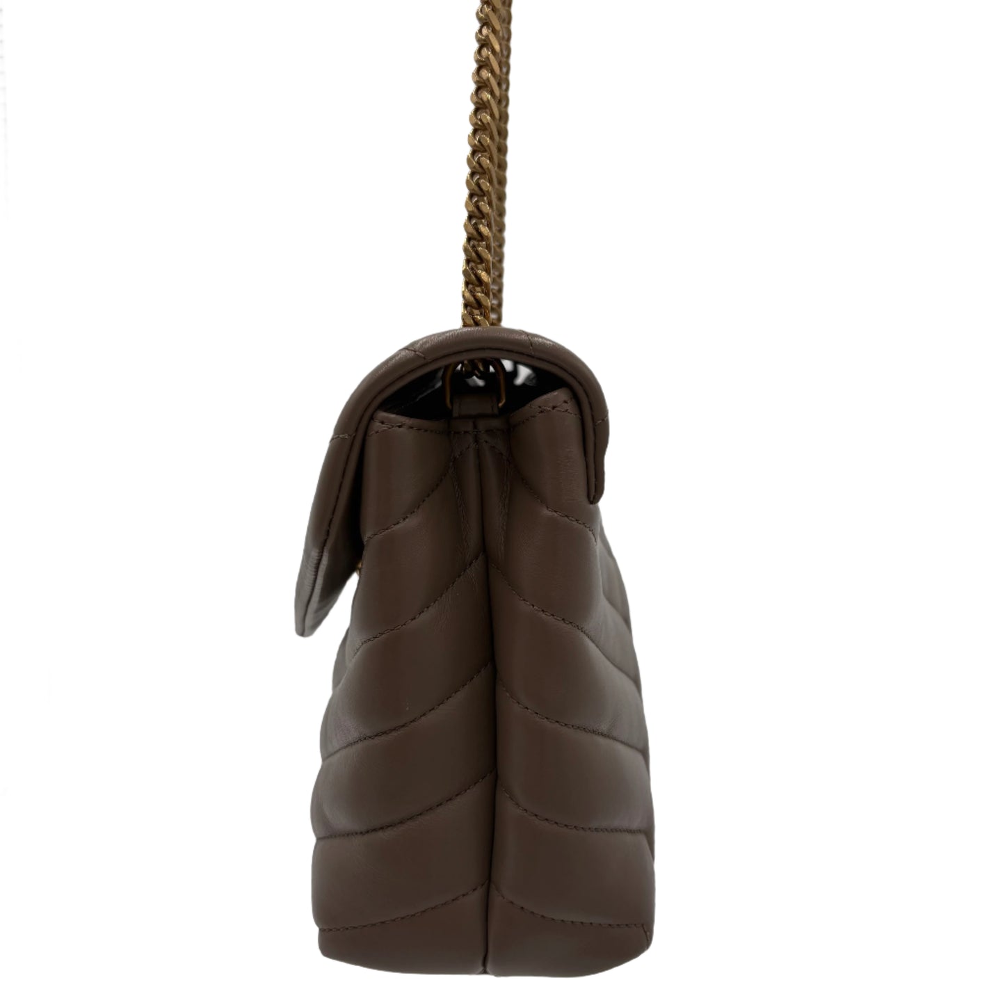 Saint Laurent Loulou Small Shoulder Bag - Taupe