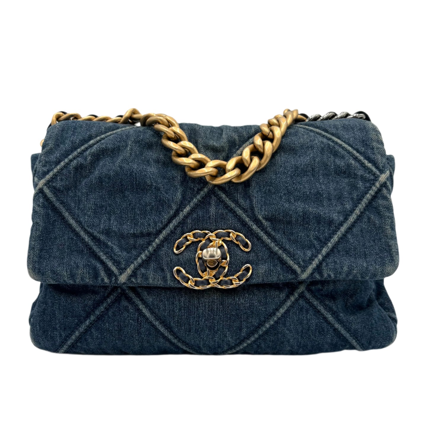 2020 Chanel Quilted Denim 19 Bag
