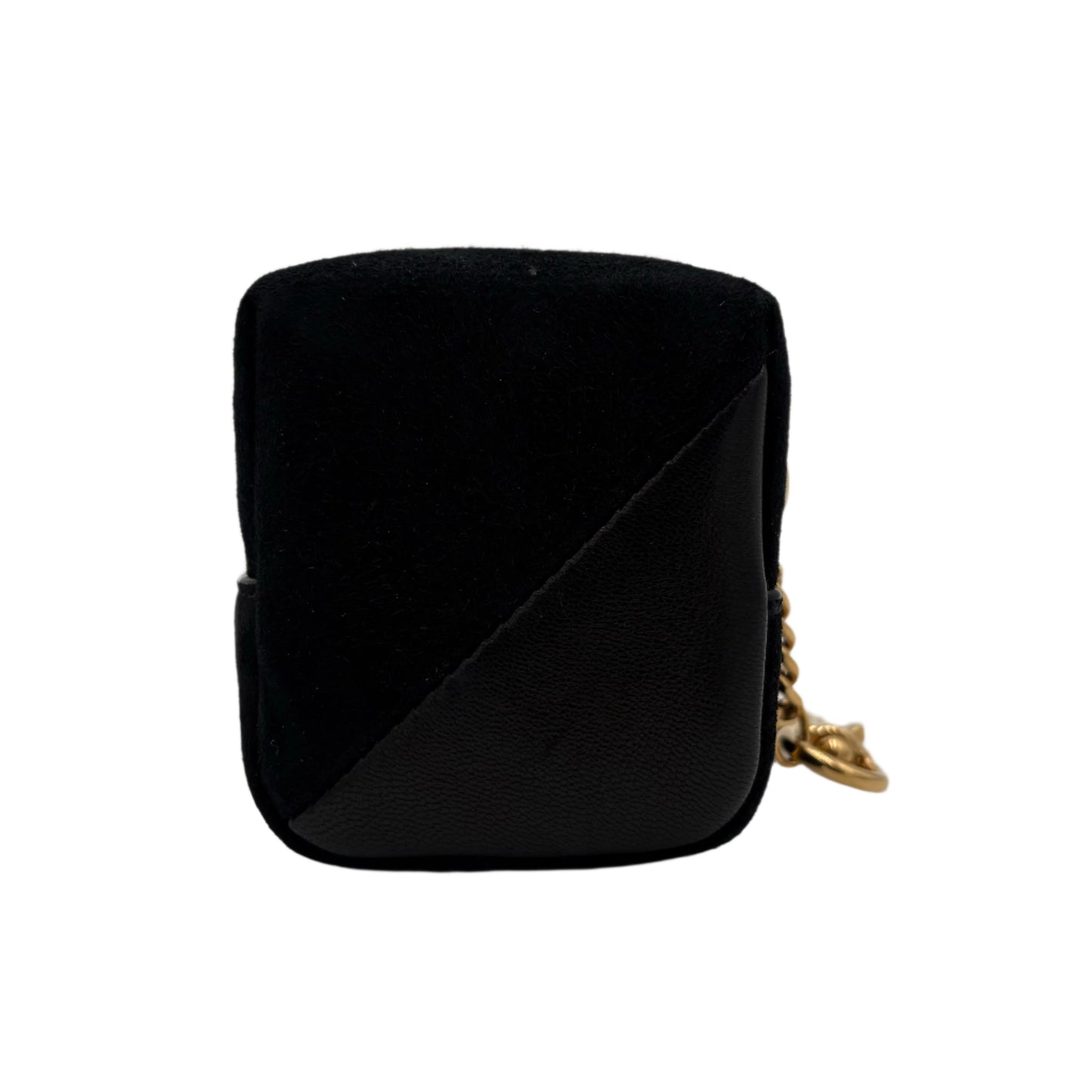 Saint Laurent Suede Jamie Cube Charm Pouch