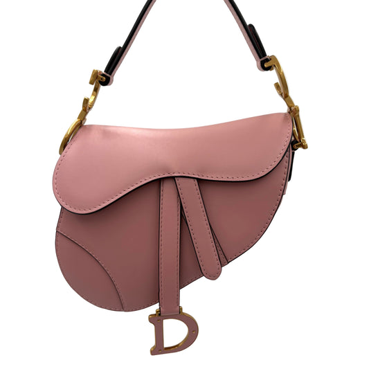 Christian Dior Mini Smooth Calfskin Saddle Bag with Strap