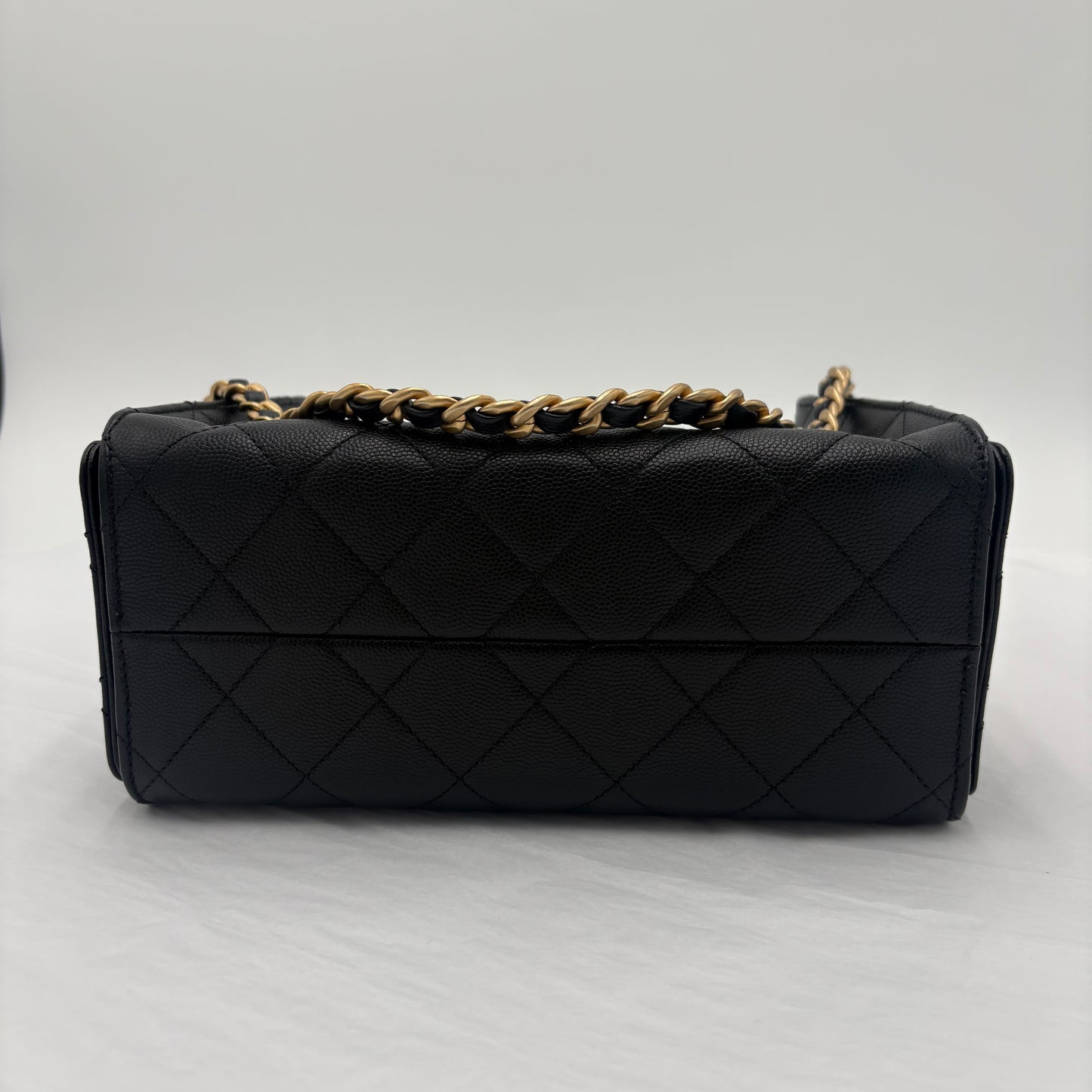 In Box Chanel 25 Mini Handbag Black Caviar