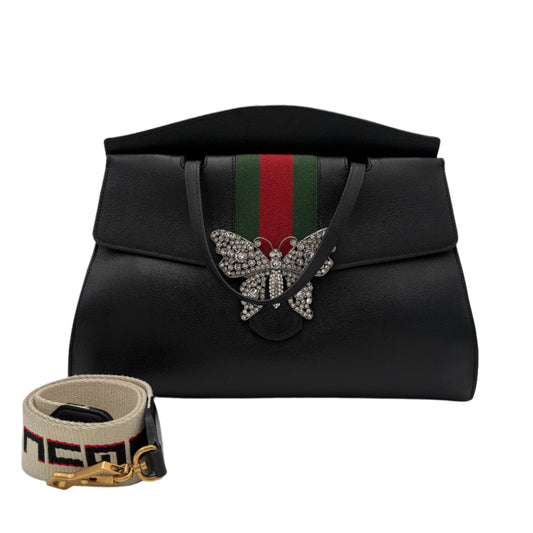 Gucci Crystal Butterfly Linea-Black : Large