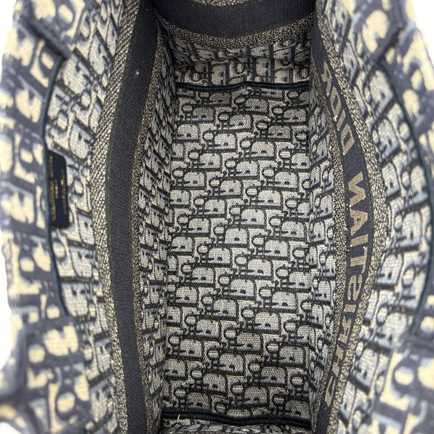 Christian Dior Book Tote Oblique Embroidery