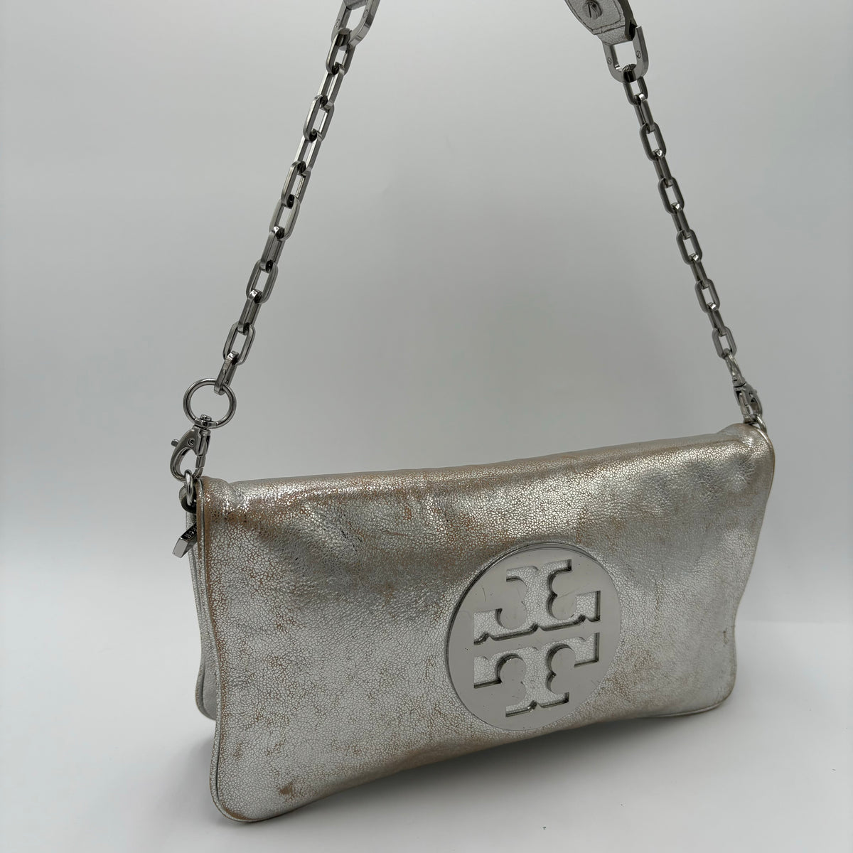 Tory Burch Silver Metallic Purse