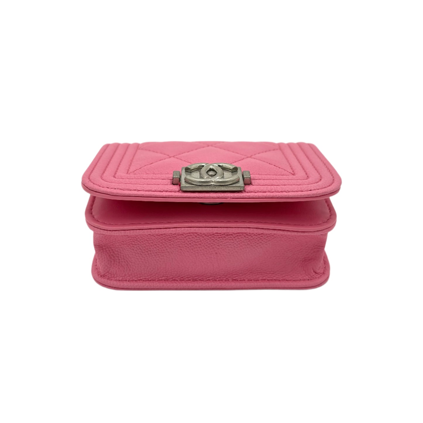 MIB 2023 Chanel Mini Boy Belt Bag Pink Caviar
