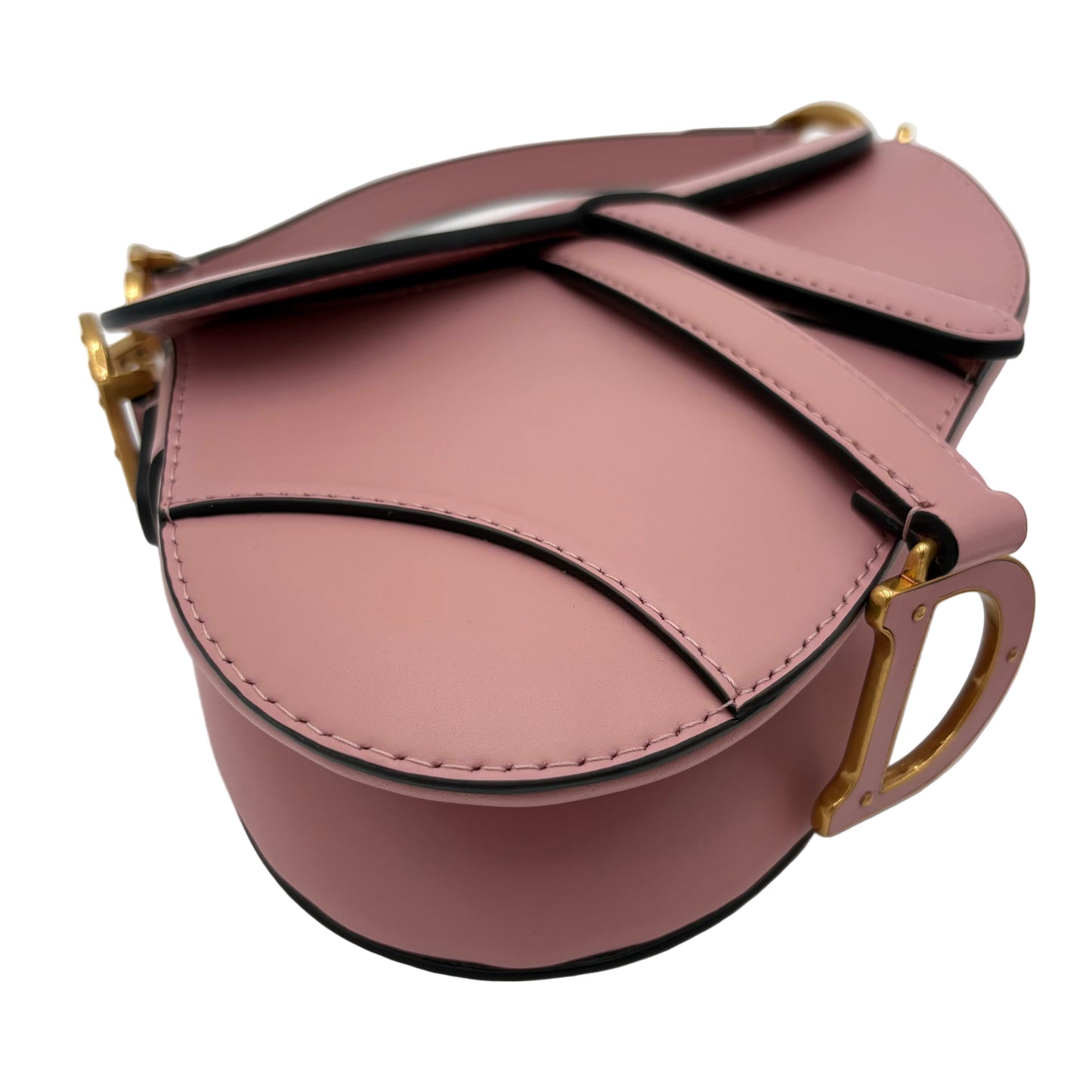 Christian Dior Mini Smooth Calfskin Saddle Bag with Strap