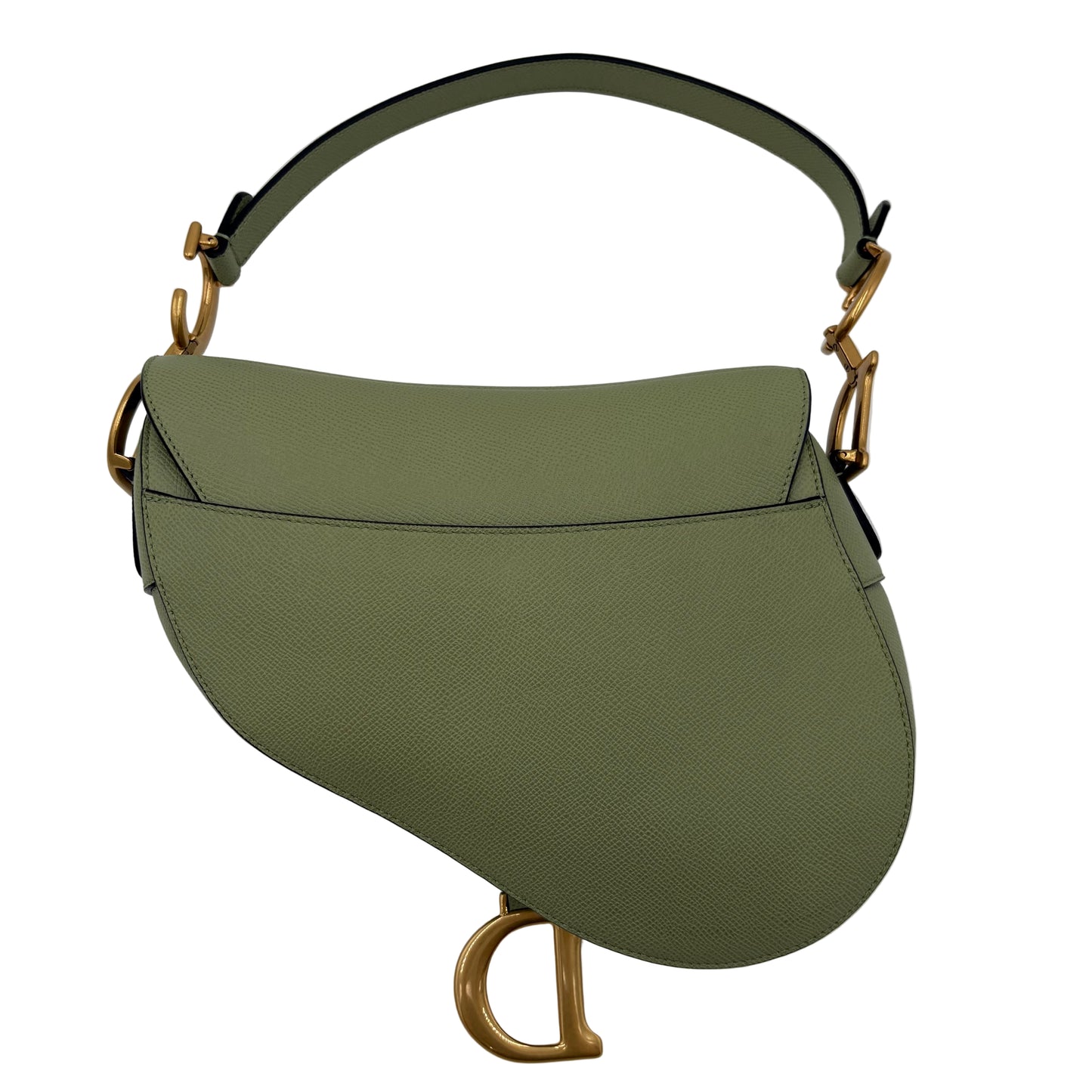 Christian Dior Grained Calfskin Saddle Bag with Strap