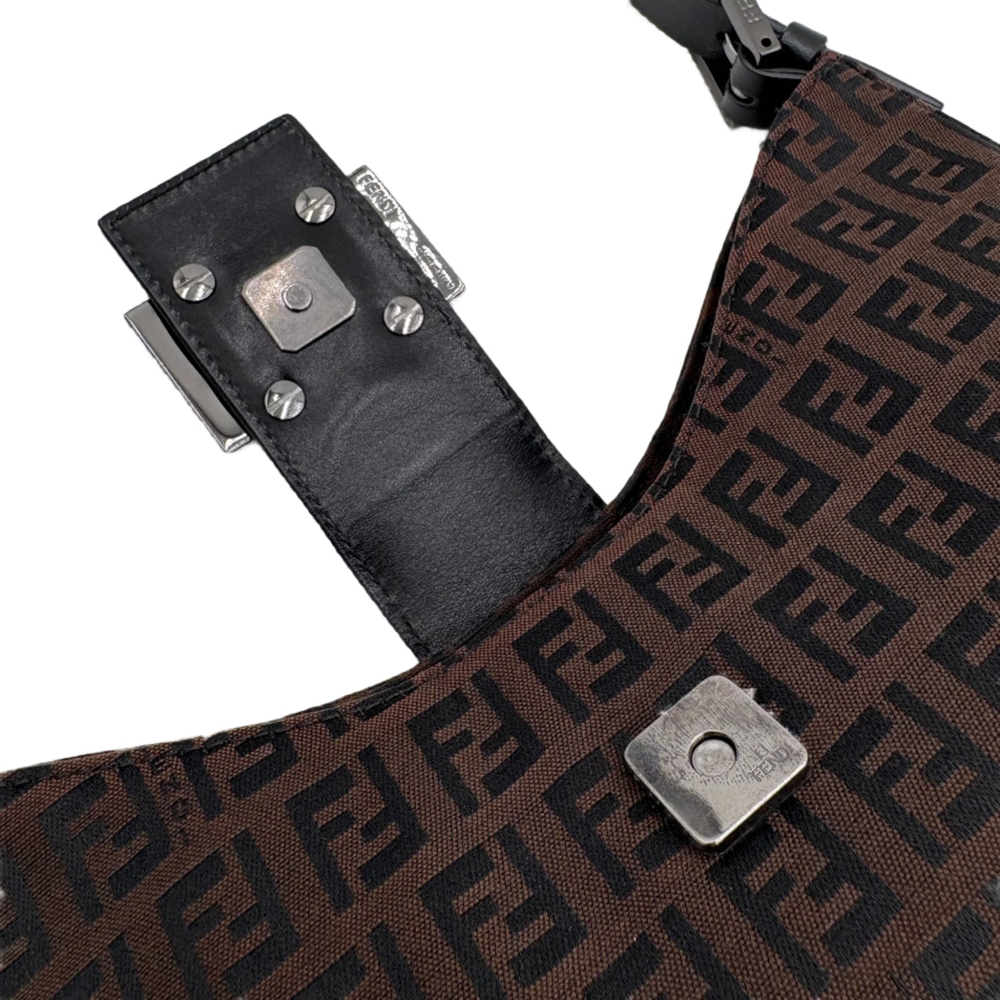 Fendi Zucchino Canvas Shoulder Bag