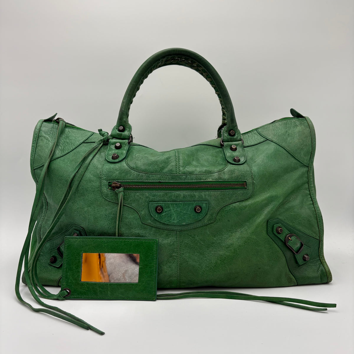 Balenciaga Vert Poker Weekender Bag
