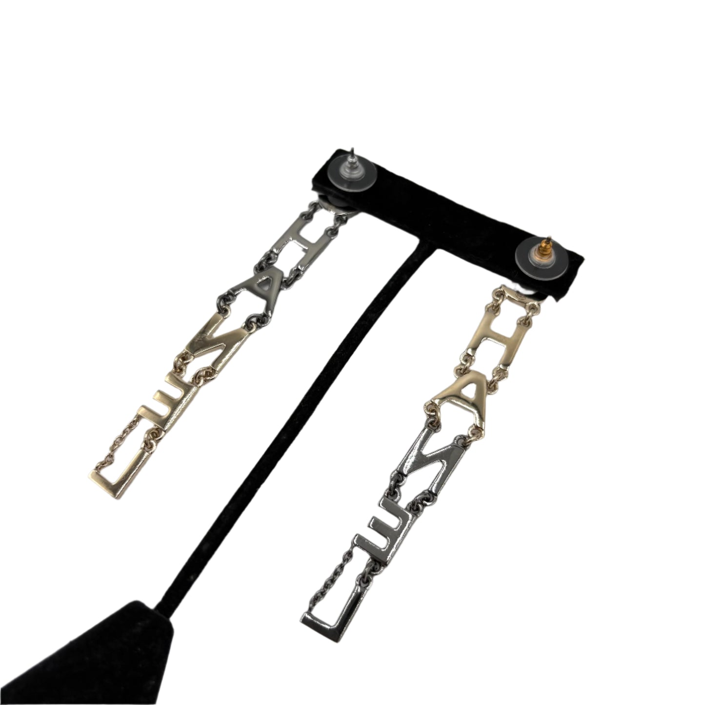 NIB Chanel 2020 Mixed Metal Dangle Earrings