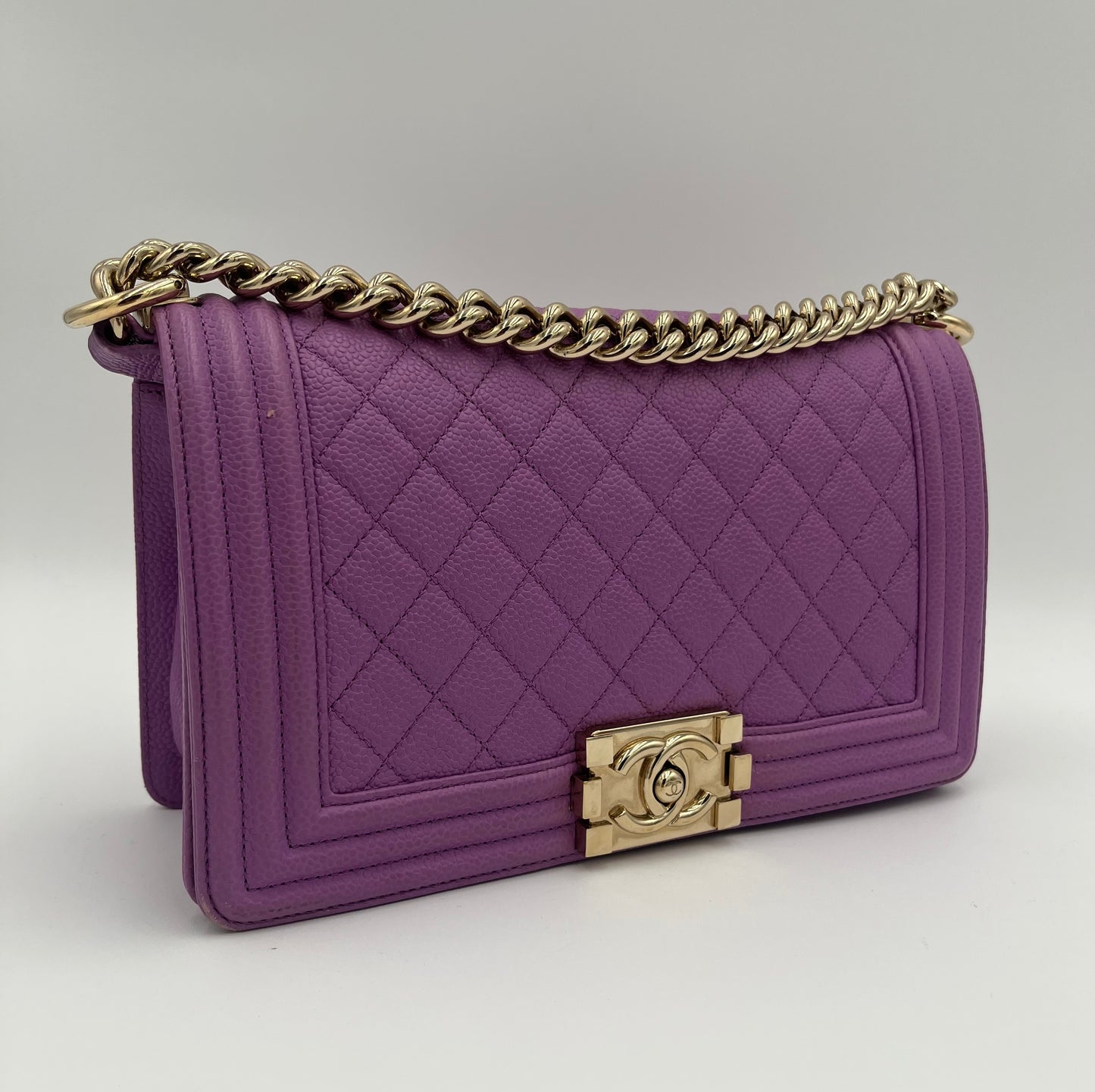 Chanel Caviar Boy Bag-Lavender : Old Medium