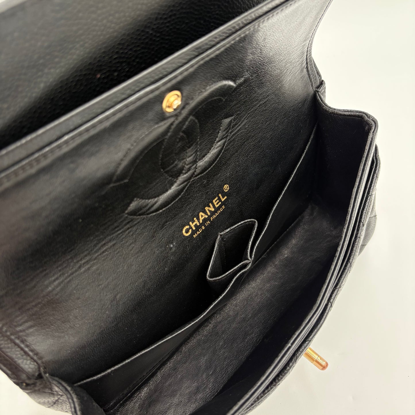 Pre 2008 Chanel Caviar Gold Hardware Double Flap