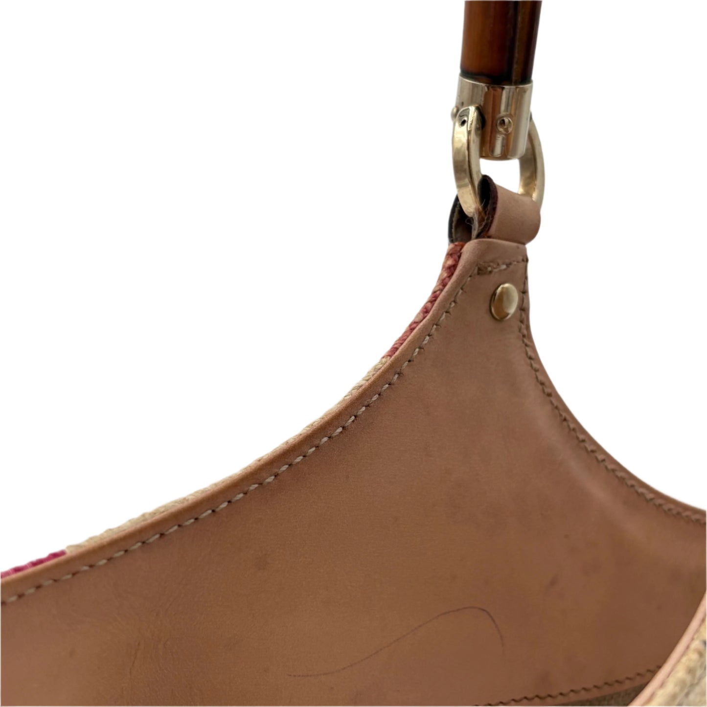 Gucci Nailhead Bamboo Handle Tote
