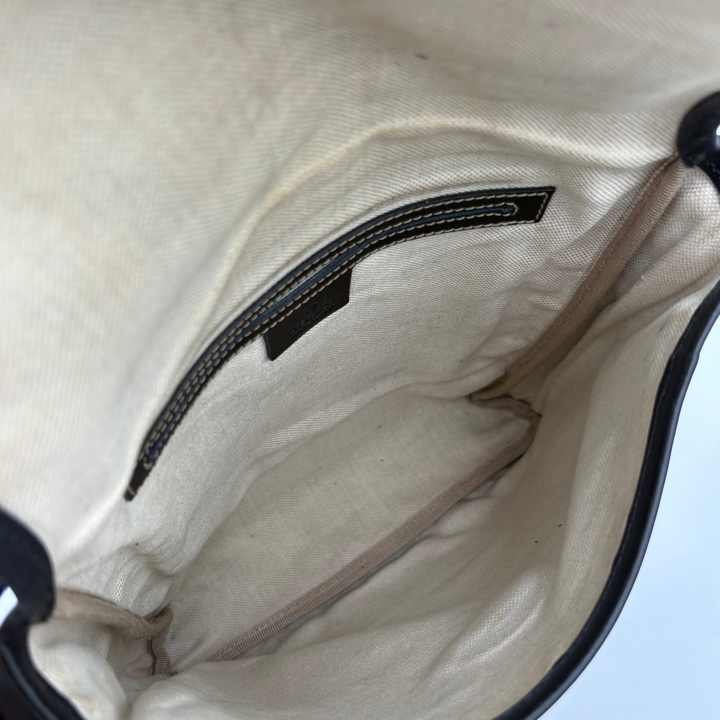Vintage Gucci Flap Messenger Canvas/Navy Blue