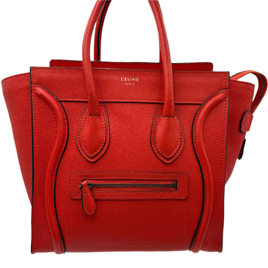 Celine Mini Luggage Bag Orange