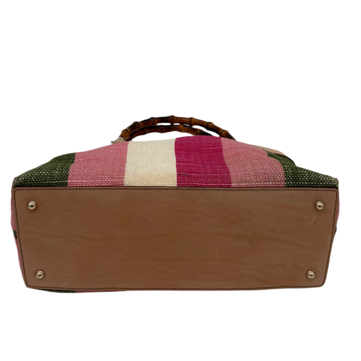 Gucci Nailhead Bamboo Handle Tote