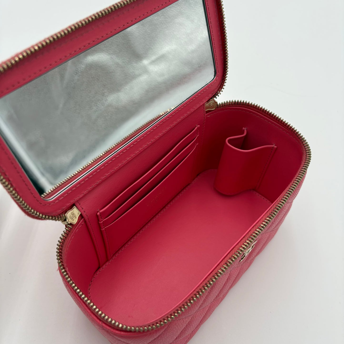 Chanel Quilted Caviar Small Vanity Case