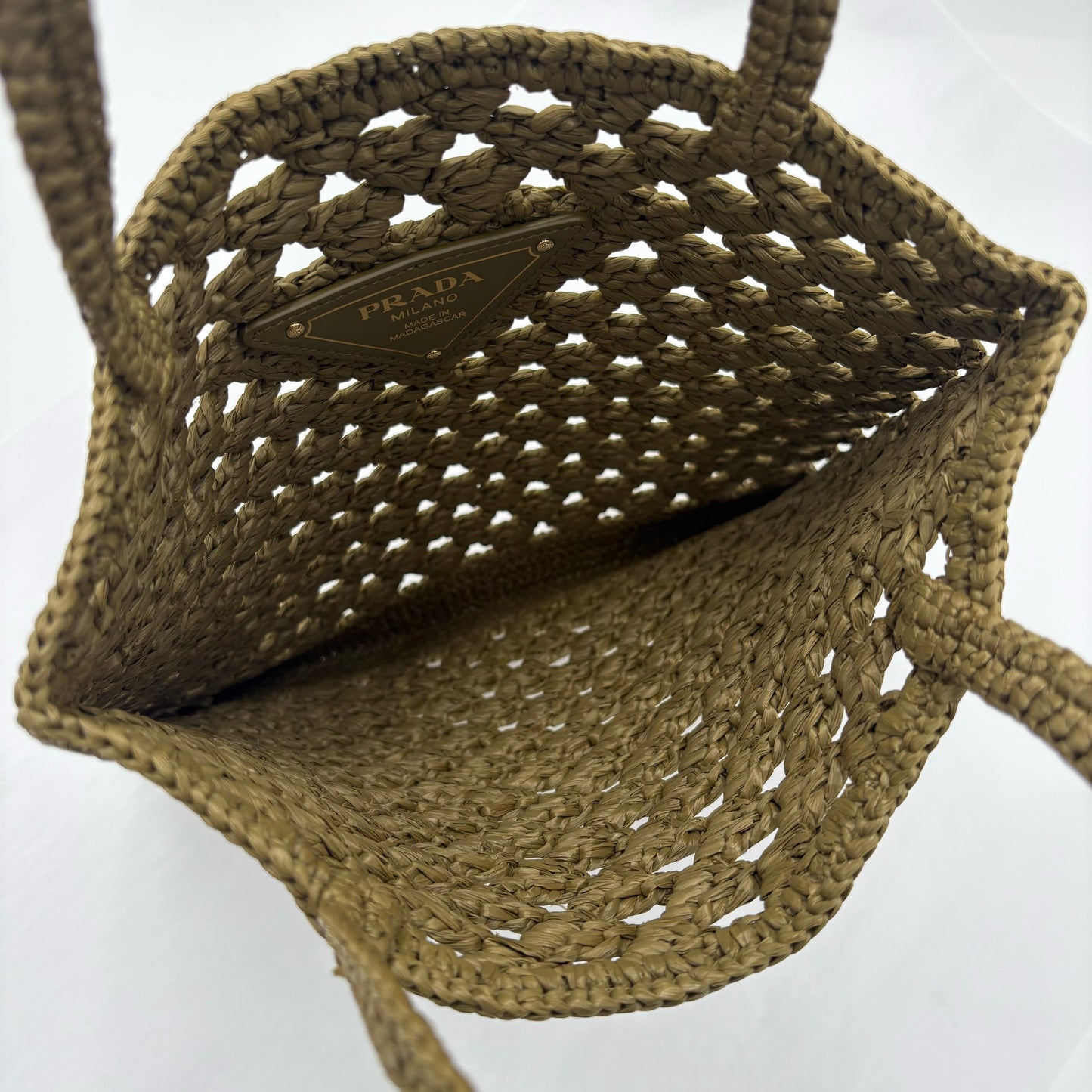 Prada Woven Straw Tote