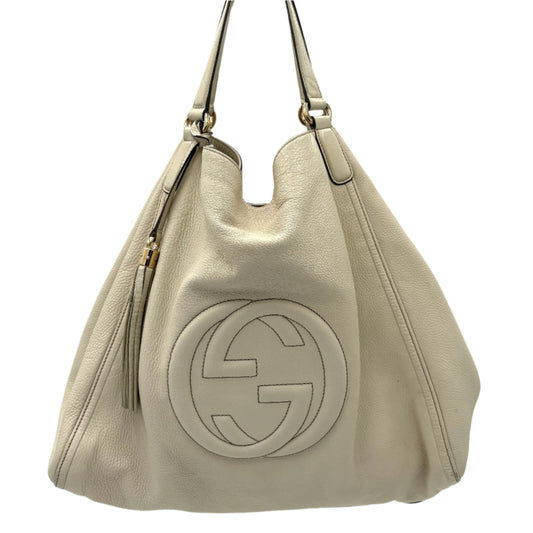 Gucci Soho Hobo Shoulder Bag-Ivory : Large