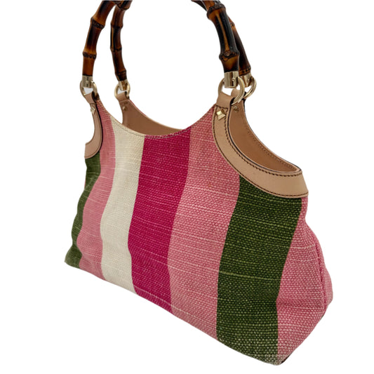 Gucci Nailhead Bamboo Handle Tote