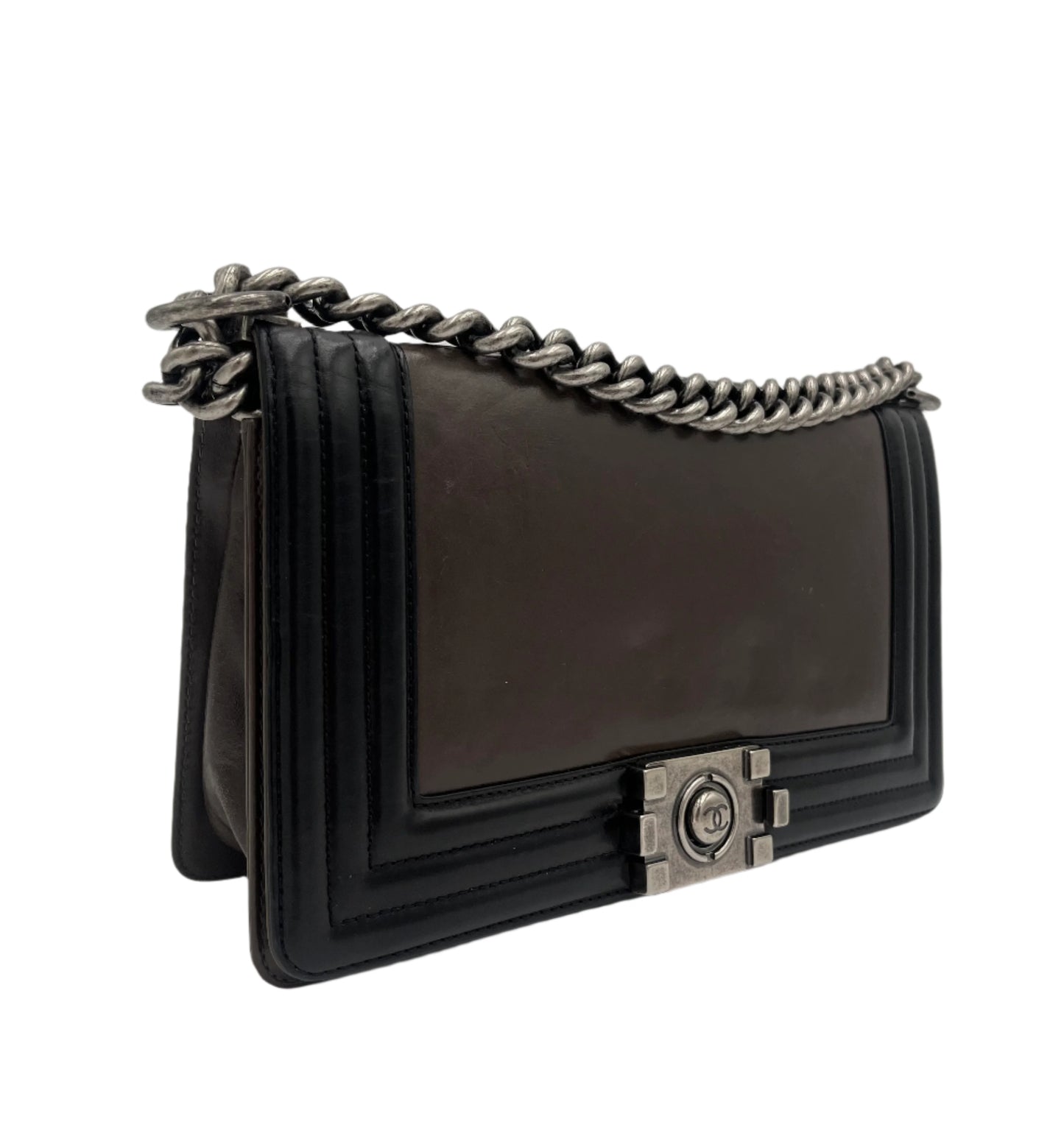2011 Chanel Glazed Calfskin Boy Bag