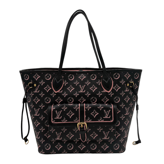 Chipped Louis Vuitton Neverfull NM Fall For You Tote
