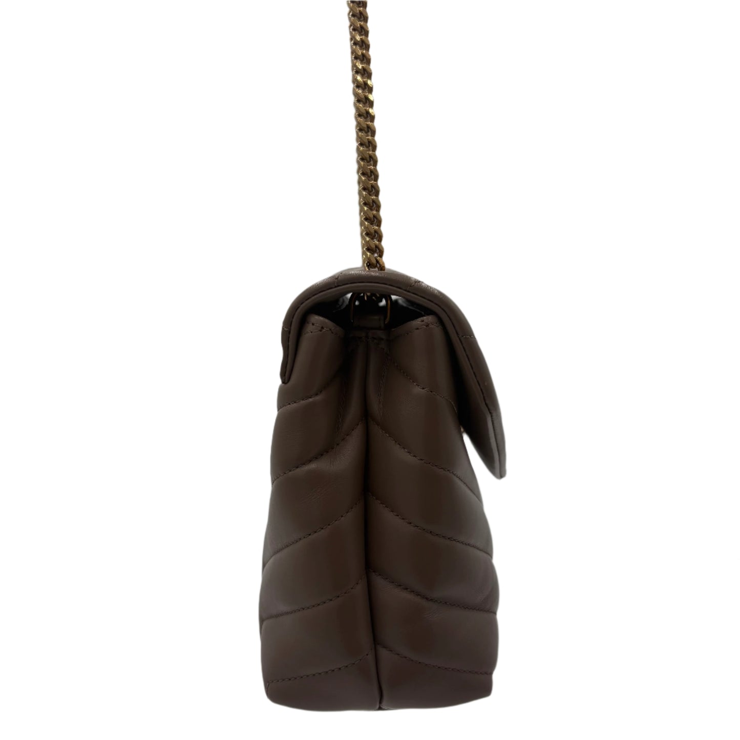 Saint Laurent Loulou Small Shoulder Bag - Taupe