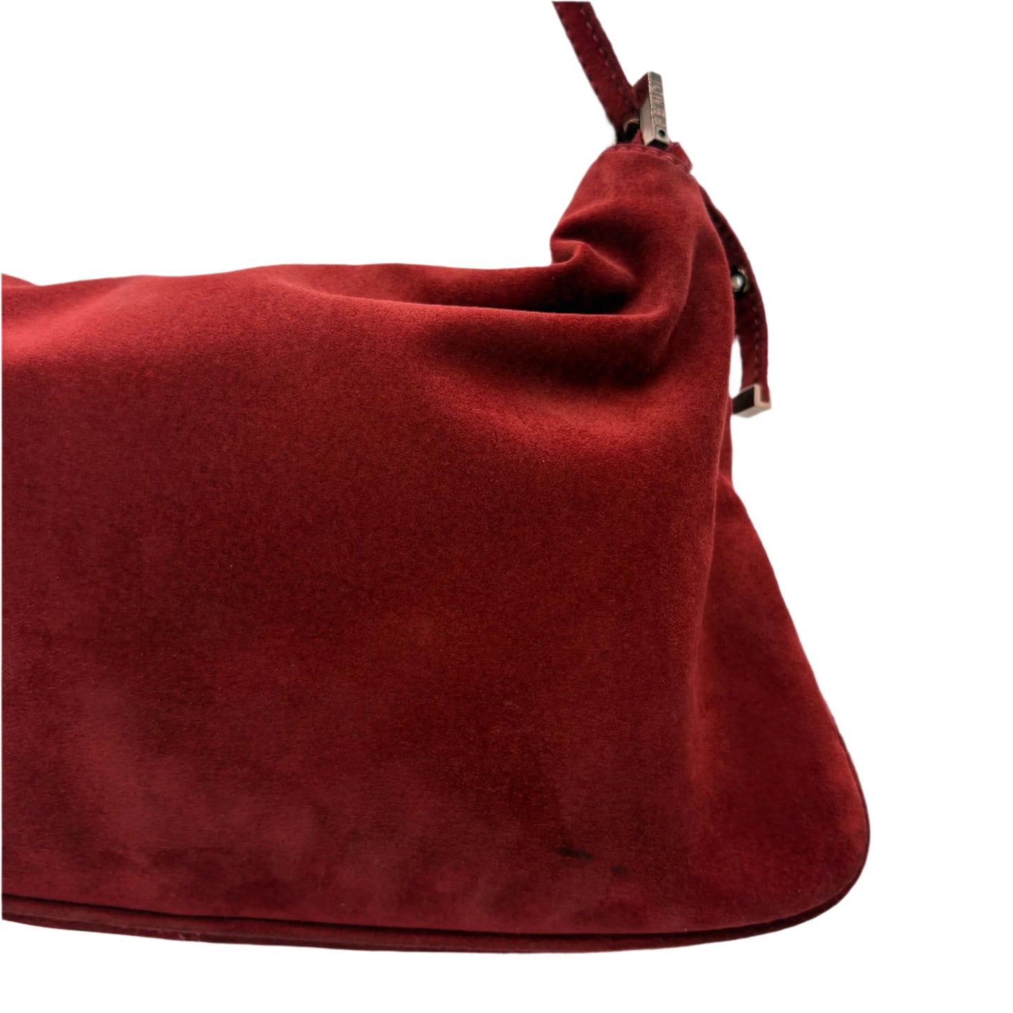 Fendi Suede Flap Baguette Rust