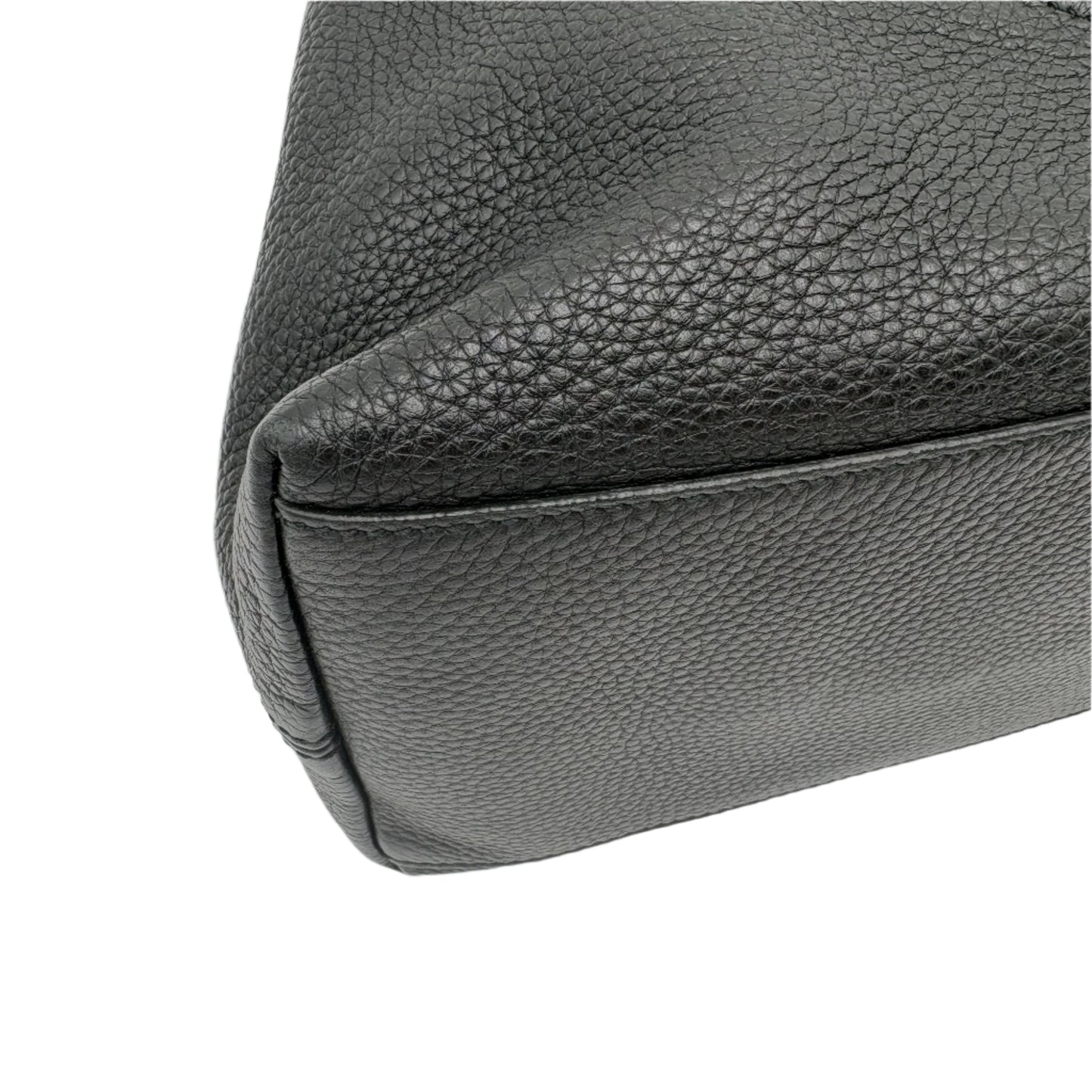 Gucci Soho Leather Chained Hobo Bag: Black
