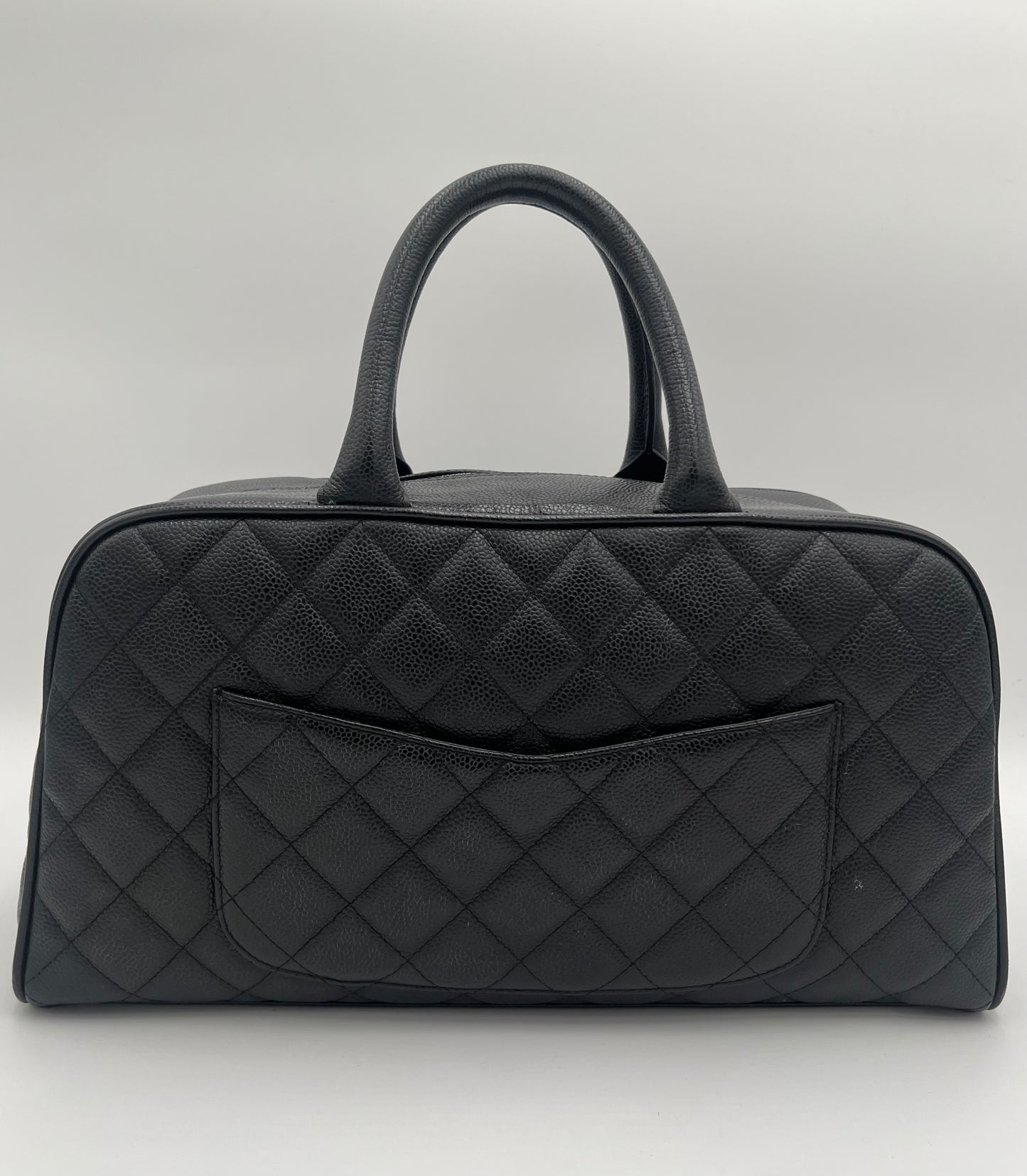 Chanel Large Bowling Tote Bag-Black Caviar