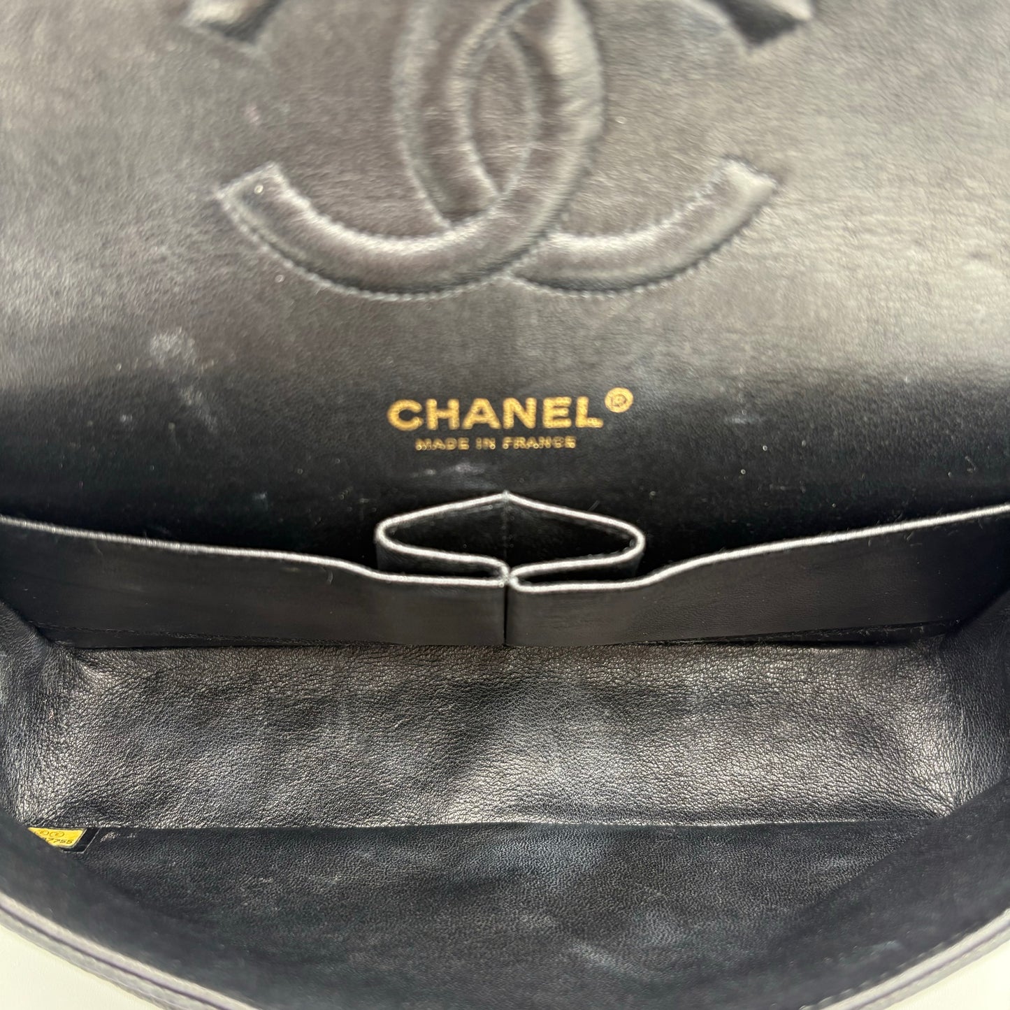 2005 Chanel Black Caviar Medium Double Flap Bag