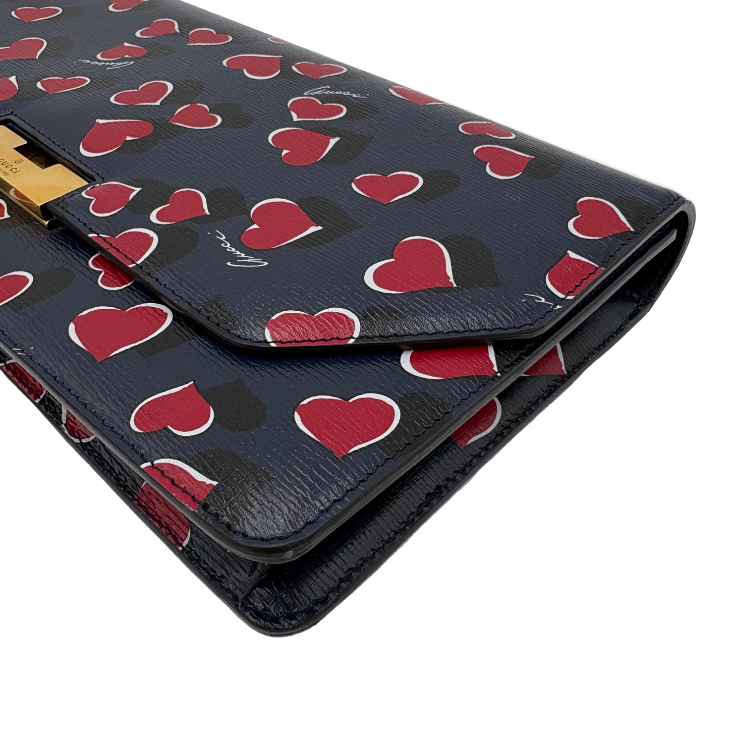 Gucci Leather Heart's A flutter Clutch
