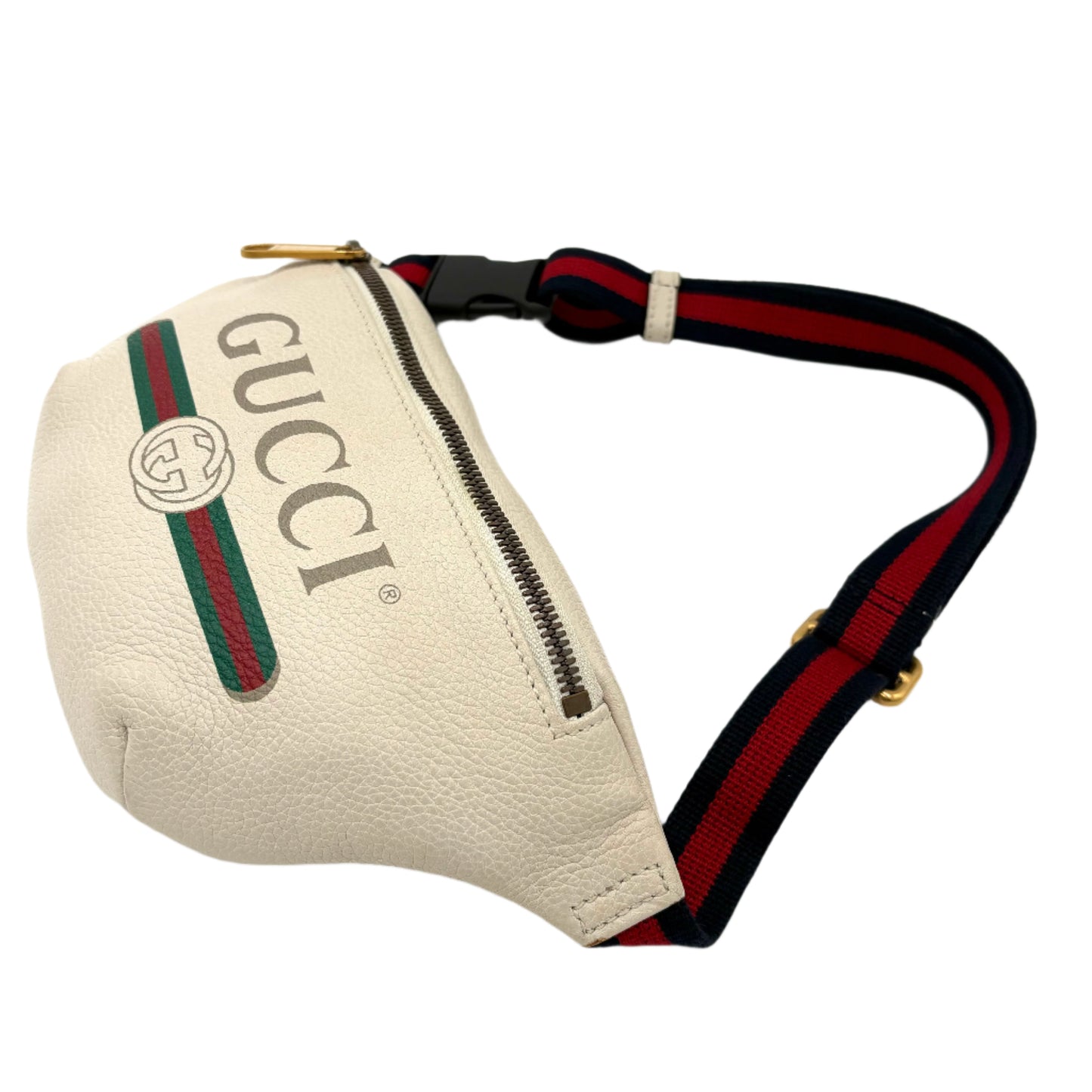 Gucci Print Logo Belt Bag-White : Small