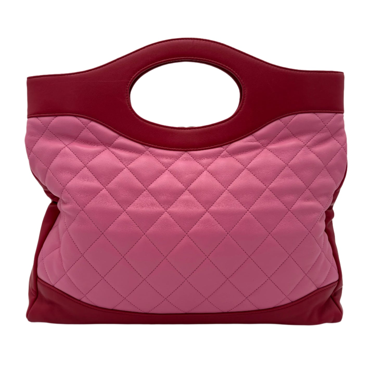 Chanel 31 Lambskin Large Shopping Tote : Pink/Red