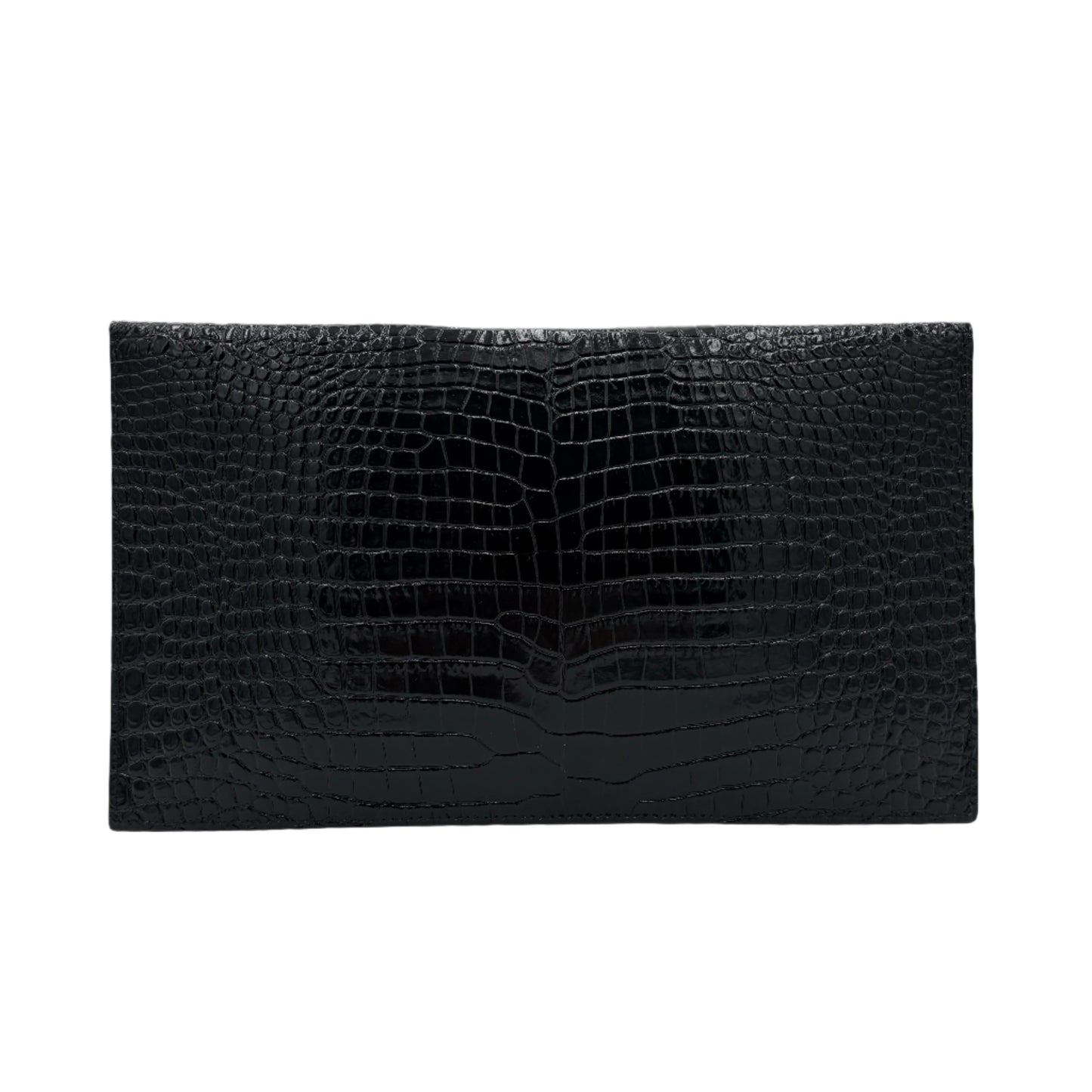 Saint Laurent Uptown Pouch Crocodile Embossed