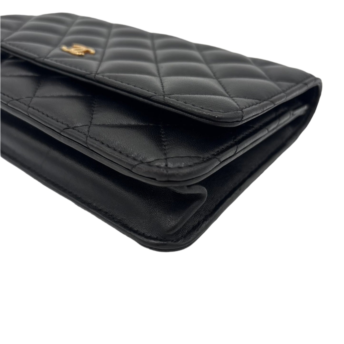 2016-17 Chanel Classic Wallet On Chain Gold/Black