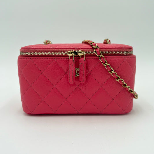 Chanel Quilted Caviar Small Vanity Case