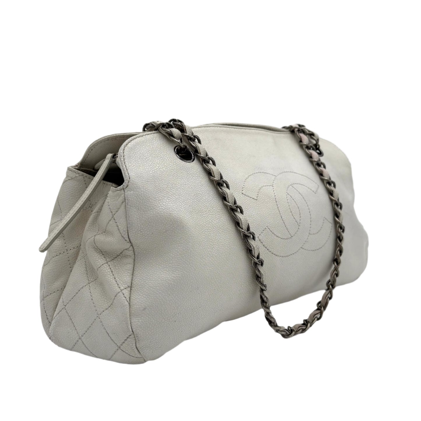 2010 Chanel Dual Pocket Bag-Ivory