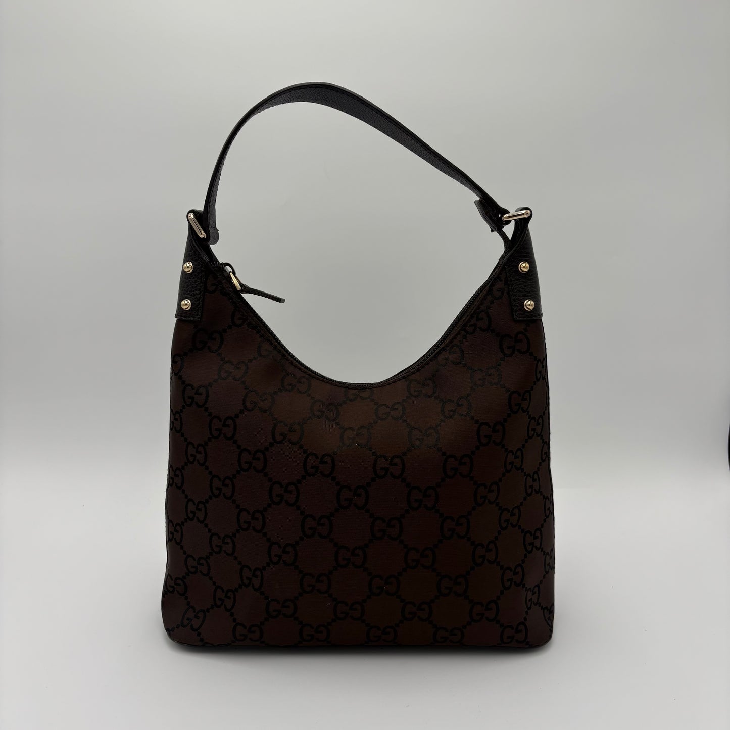 Gucci GG Nylon Hobo Brown