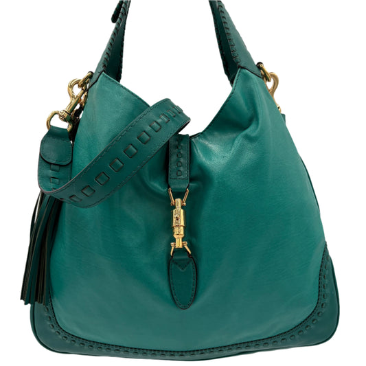 Gucci Jackie Tassel Hobo Bag Teal