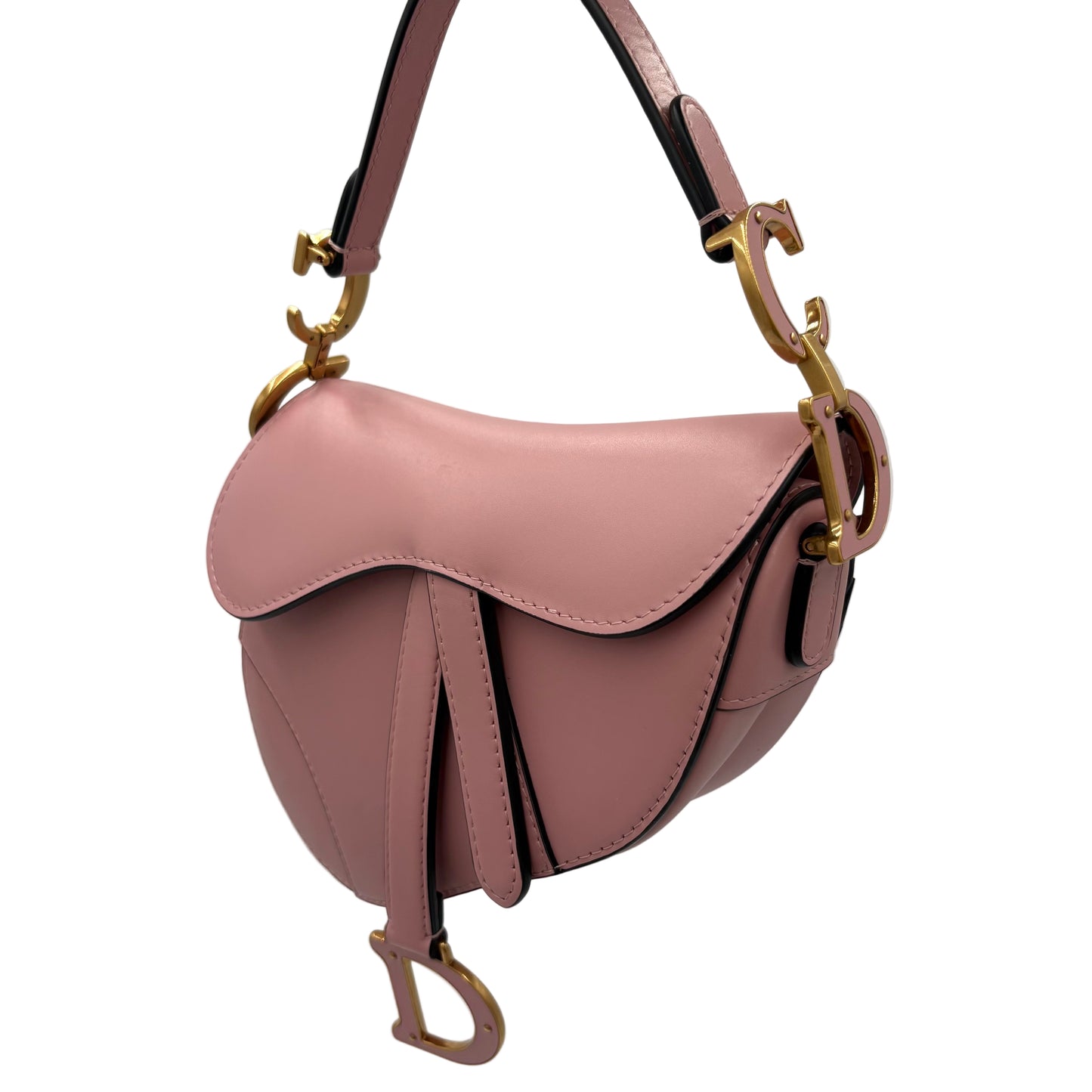 Christian Dior Mini Smooth Calfskin Saddle Bag with Strap