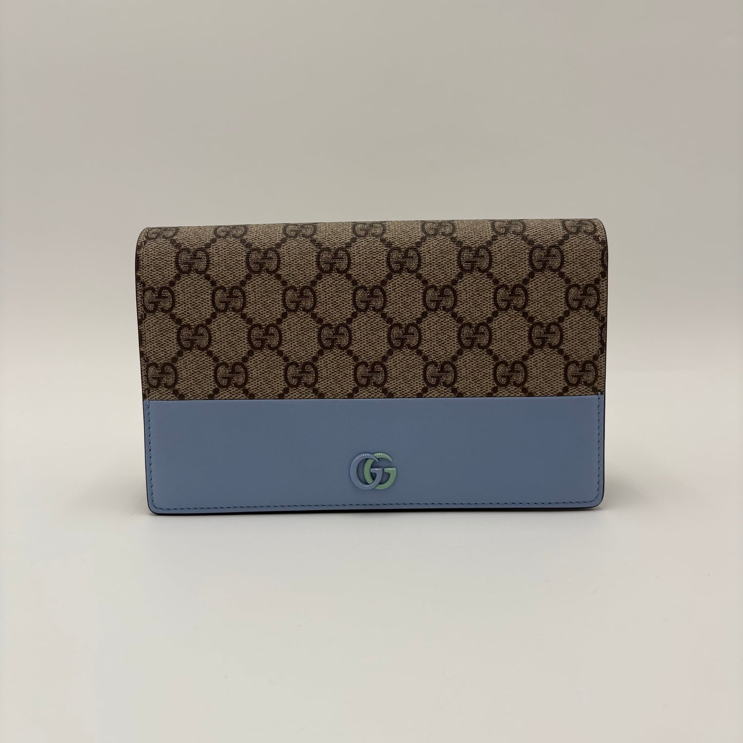 Gucci Tricolor GG Marmont Wallet on Chain