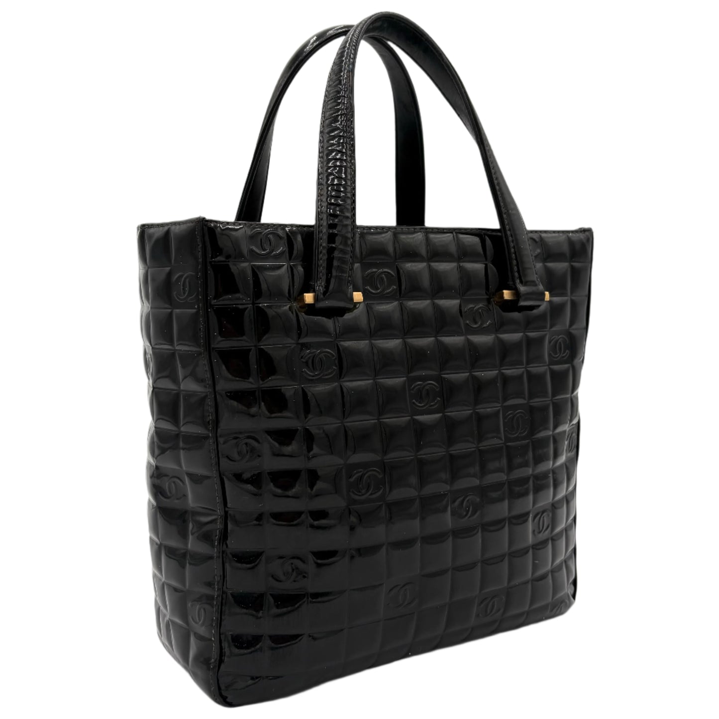 Chanel Quilted Patent Tote-Black