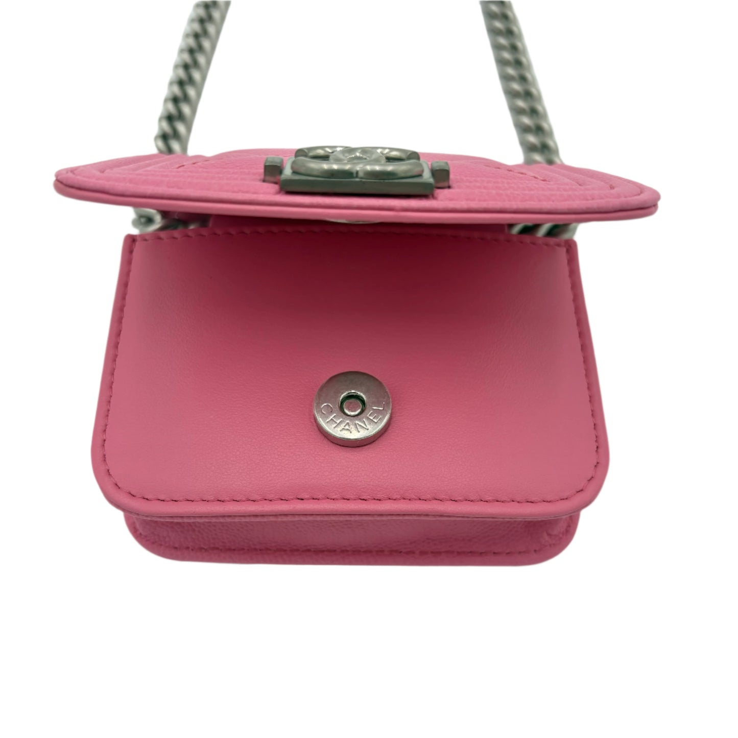 MIB 2023 Chanel Mini Boy Belt Bag Pink Caviar