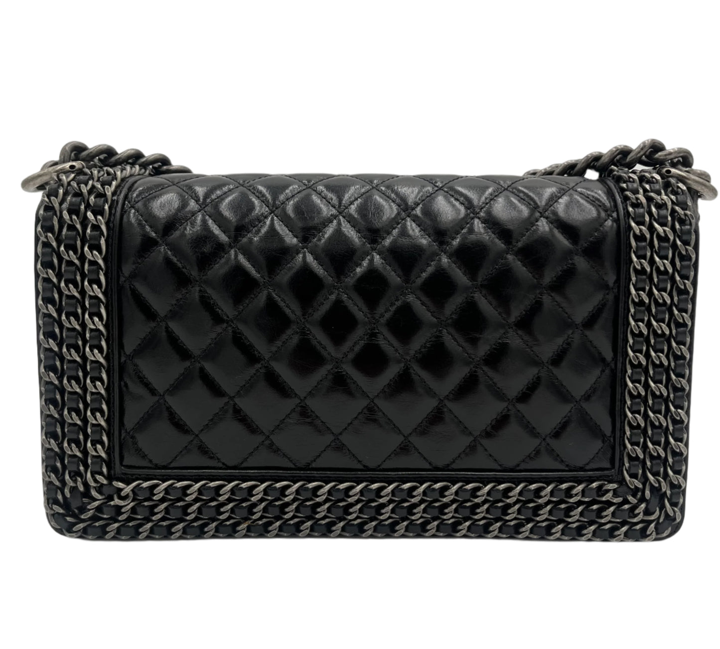 15 Chanel Chain Around Boy Bag-Black Calfsk : Medium