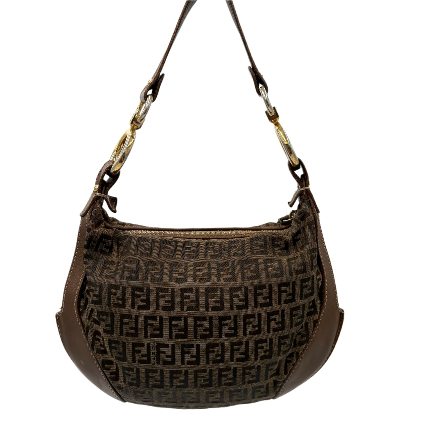 Vintage Fendi Zucchino Front Pocket Hobo Bag