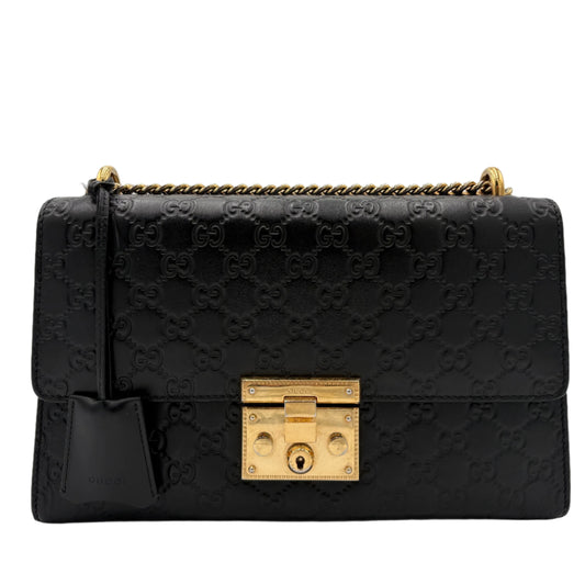 Gucci Guccissima Padlock Flap Bag